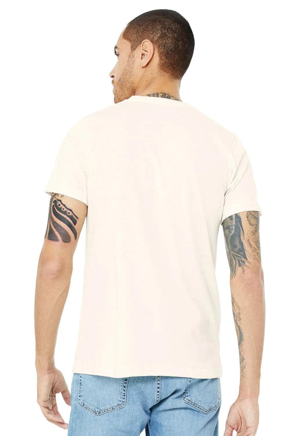 Bella   Canvas Mens Short Sleeve Crewneck T-Shirt - Solid Natural