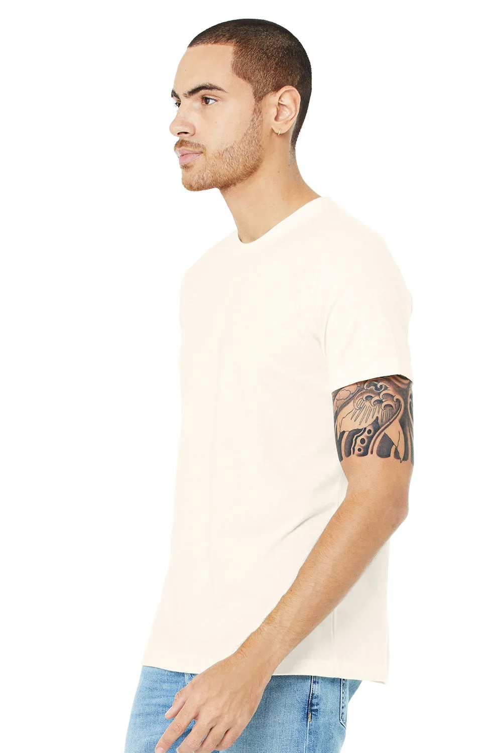 Bella   Canvas Mens Short Sleeve Crewneck T-Shirt - Solid Natural