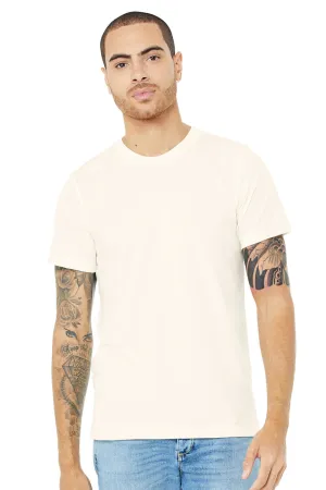 Bella   Canvas Mens Short Sleeve Crewneck T-Shirt - Solid Natural