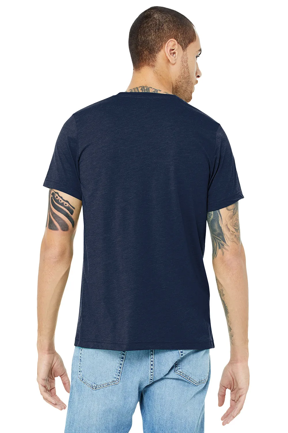 Bella   Canvas Mens Short Sleeve Crewneck T-Shirt - Solid Navy Blue