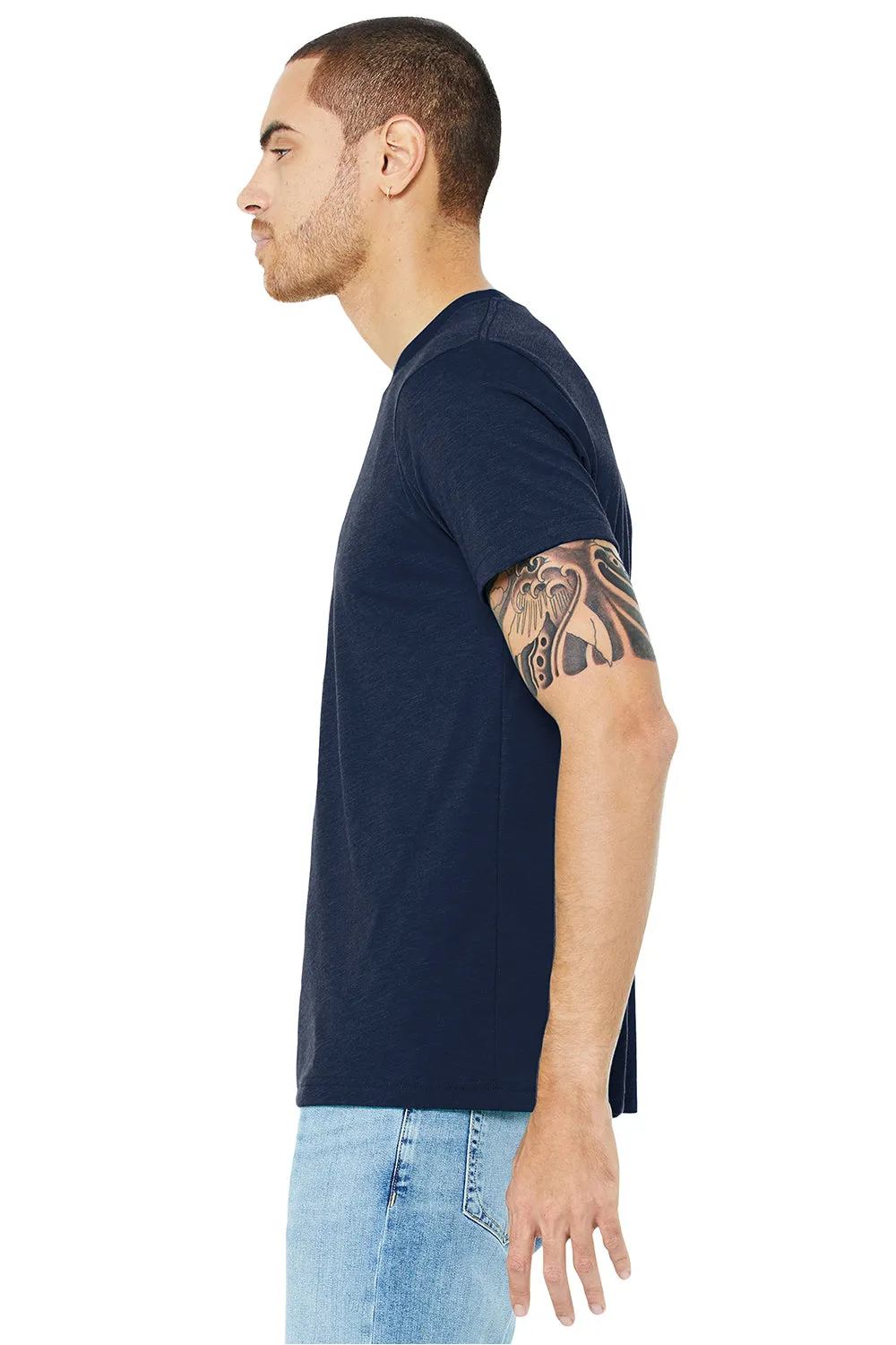 Bella   Canvas Mens Short Sleeve Crewneck T-Shirt - Solid Navy Blue