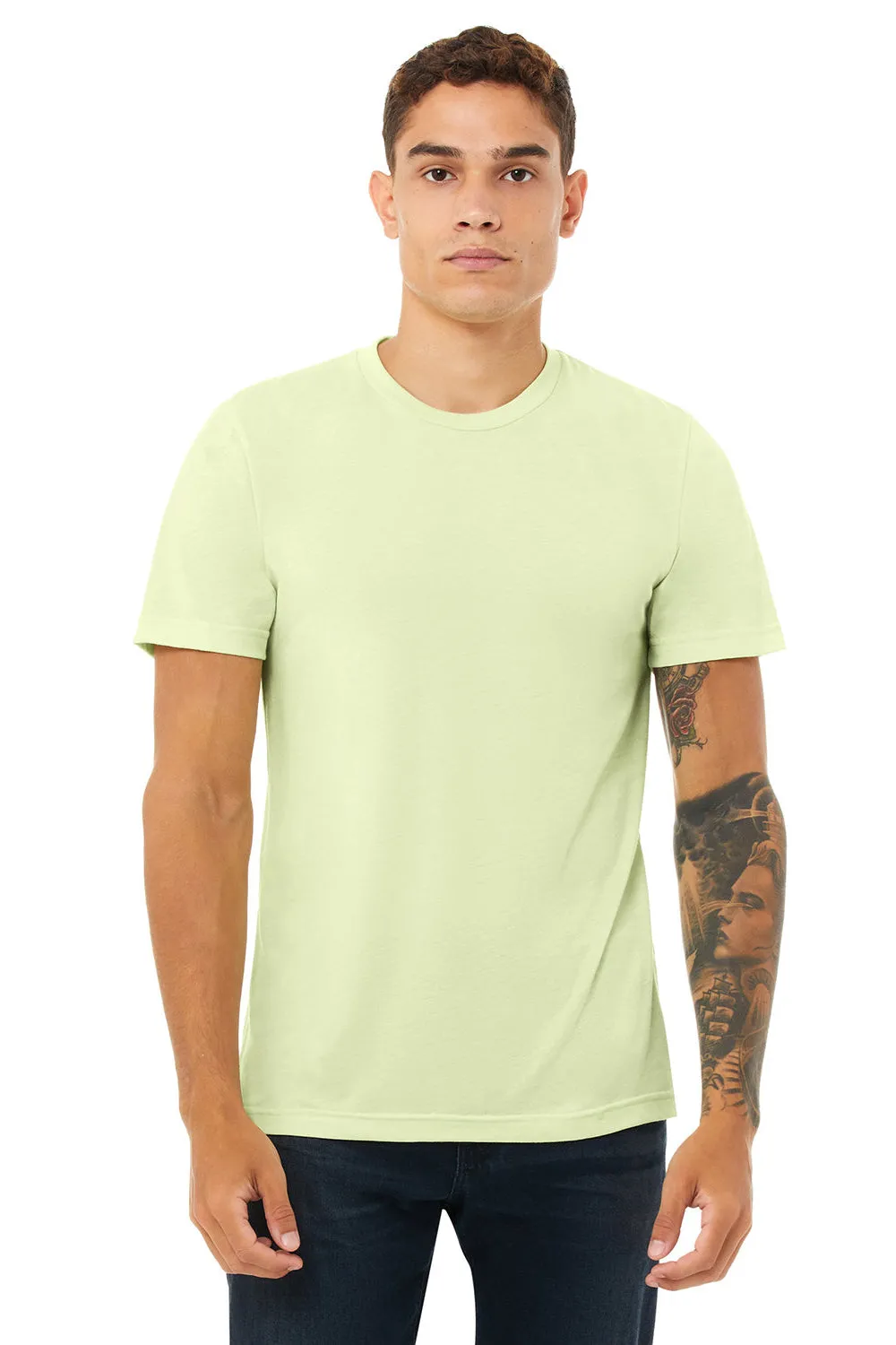 Bella   Canvas Mens Short Sleeve Crewneck T-Shirt - Spring Green