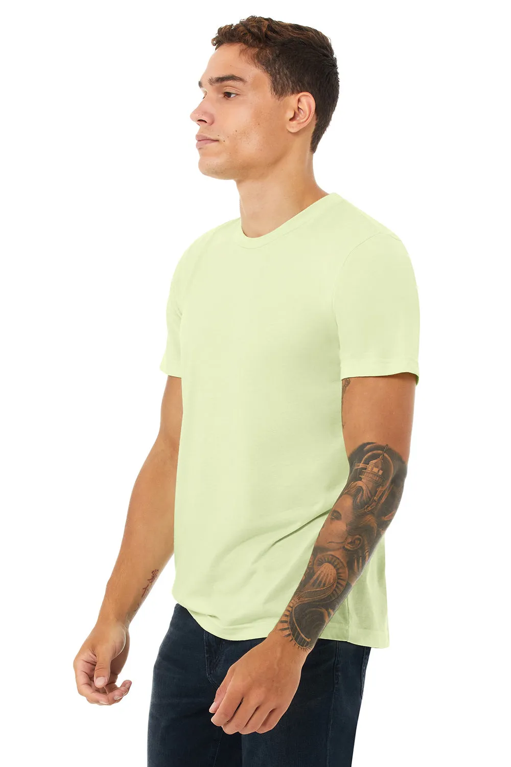 Bella   Canvas Mens Short Sleeve Crewneck T-Shirt - Spring Green