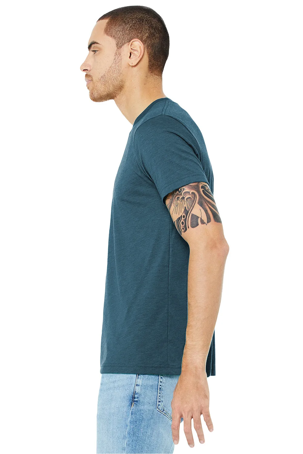 Bella   Canvas Mens Short Sleeve Crewneck T-Shirt - Steel Blue