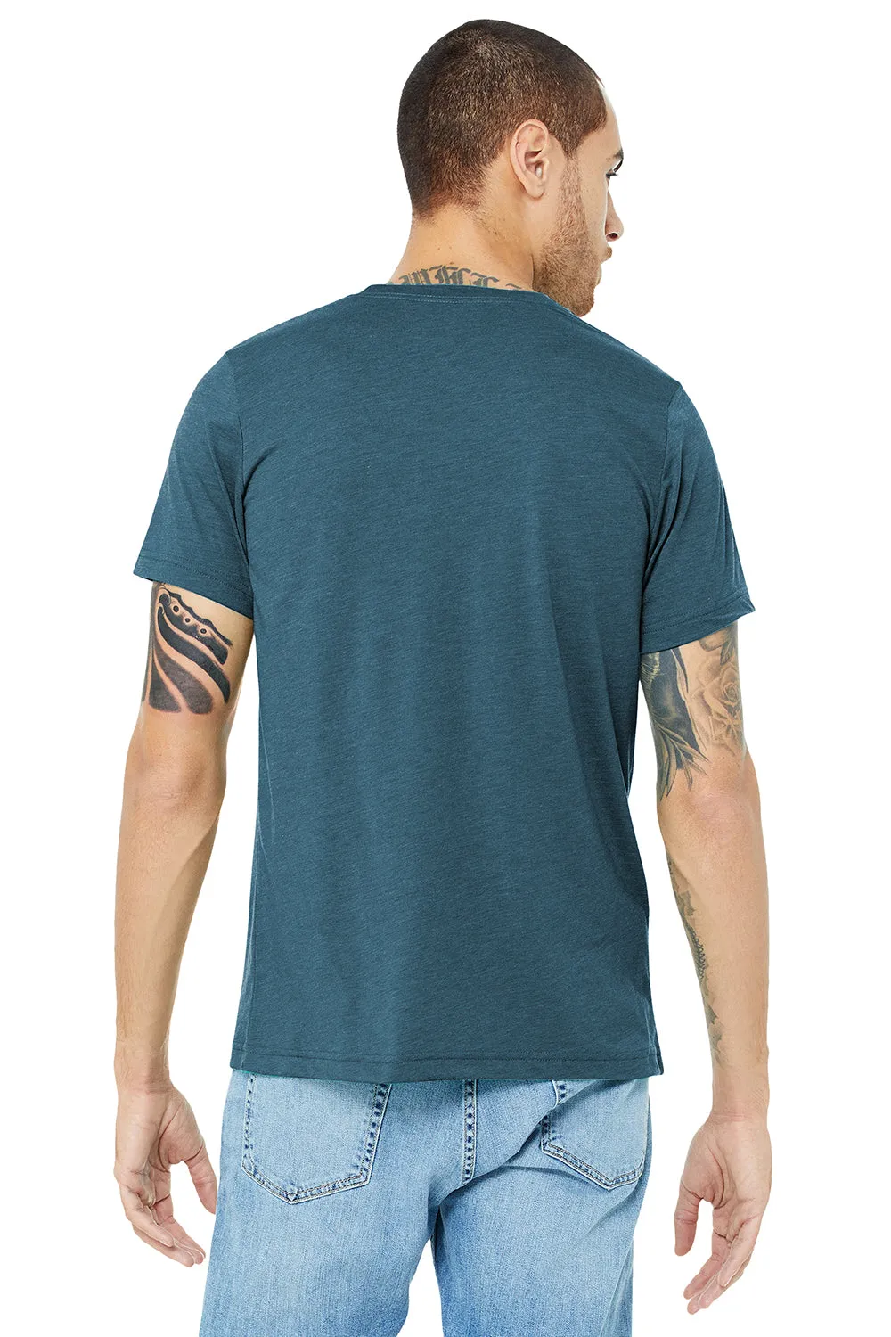 Bella   Canvas Mens Short Sleeve Crewneck T-Shirt - Steel Blue