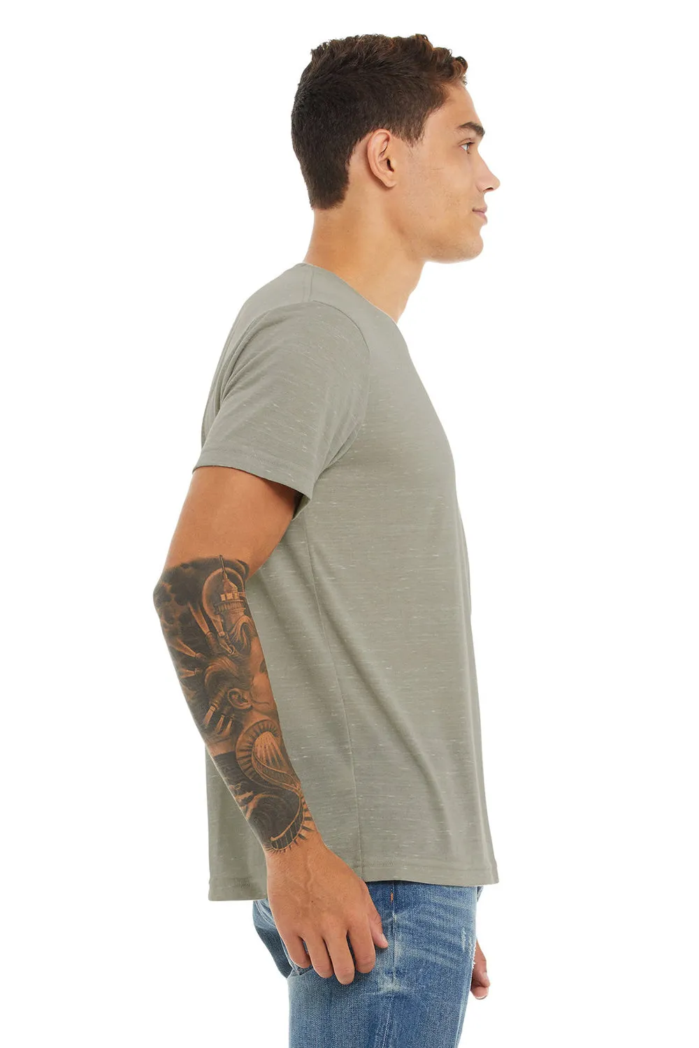 Bella   Canvas Mens Short Sleeve Crewneck T-Shirt - Stone Marble