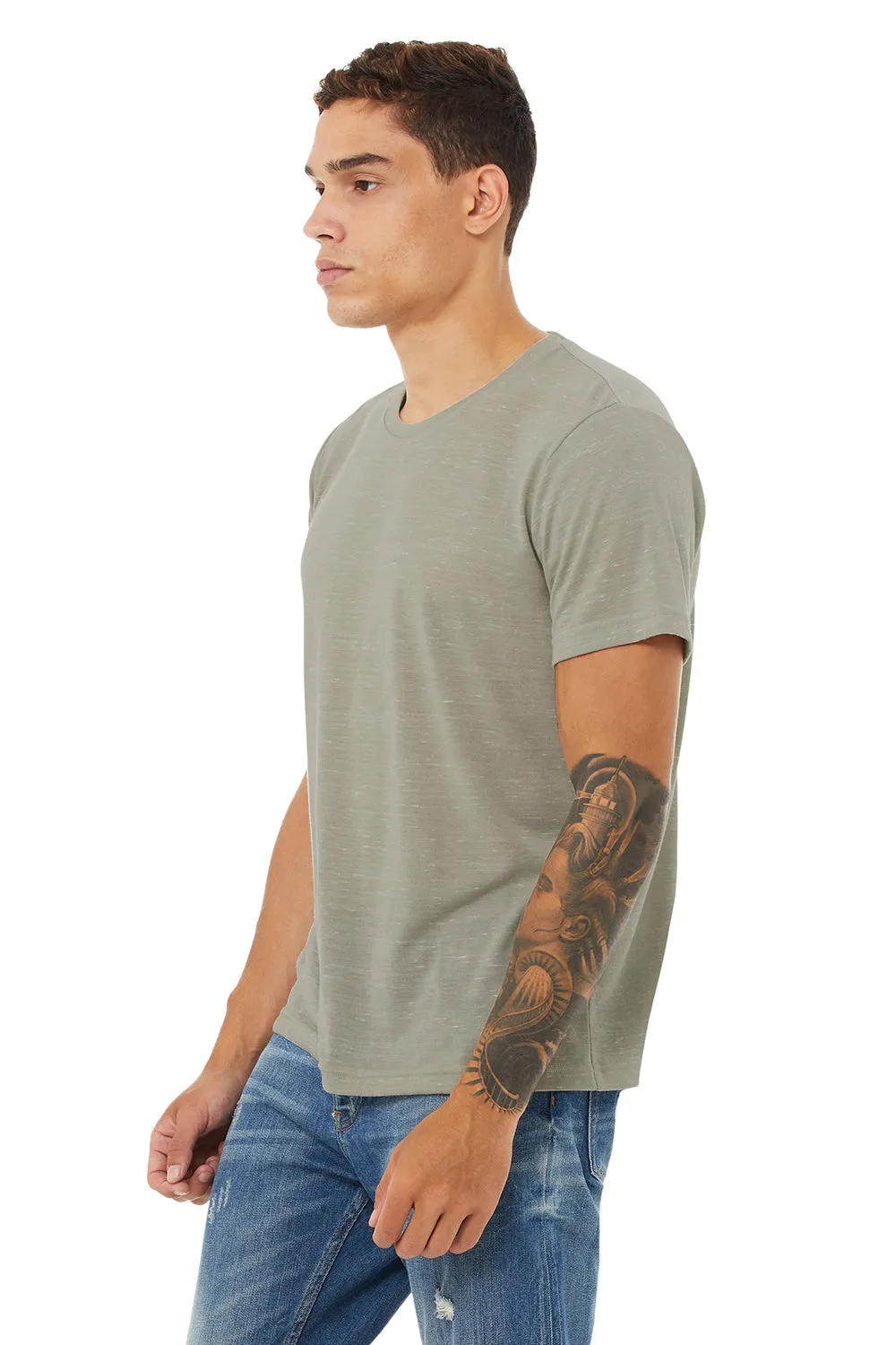 Bella   Canvas Mens Short Sleeve Crewneck T-Shirt - Stone Marble