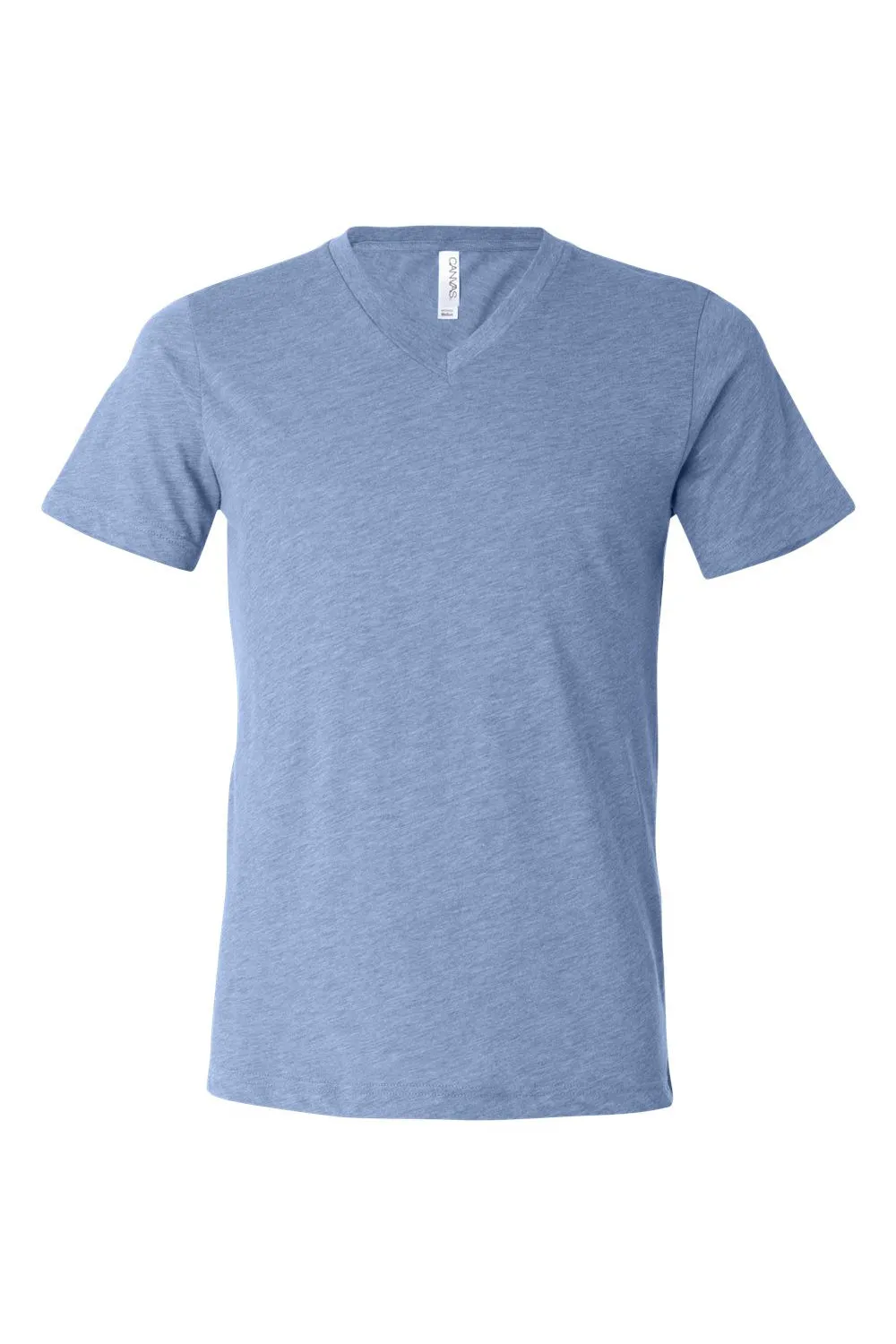 Bella   Canvas Mens Short Sleeve V-Neck T-Shirt - Blue