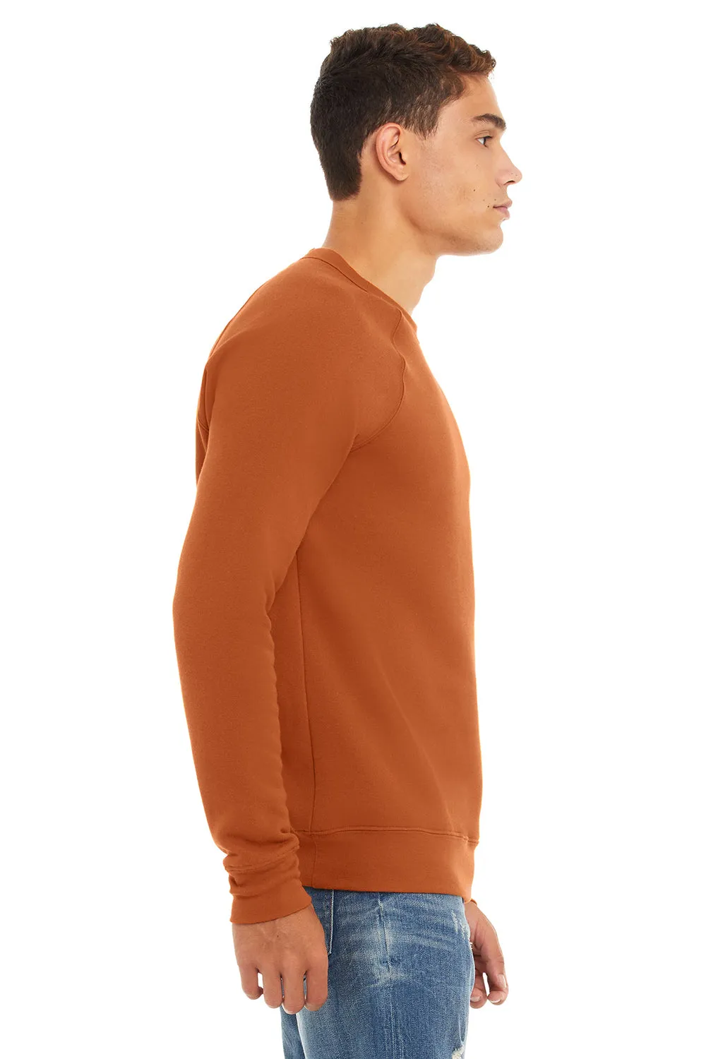 Bella   Canvas Mens Sponge Fleece Crewneck Sweatshirt - Autumn Orange