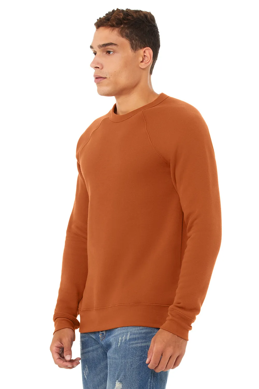 Bella   Canvas Mens Sponge Fleece Crewneck Sweatshirt - Autumn Orange