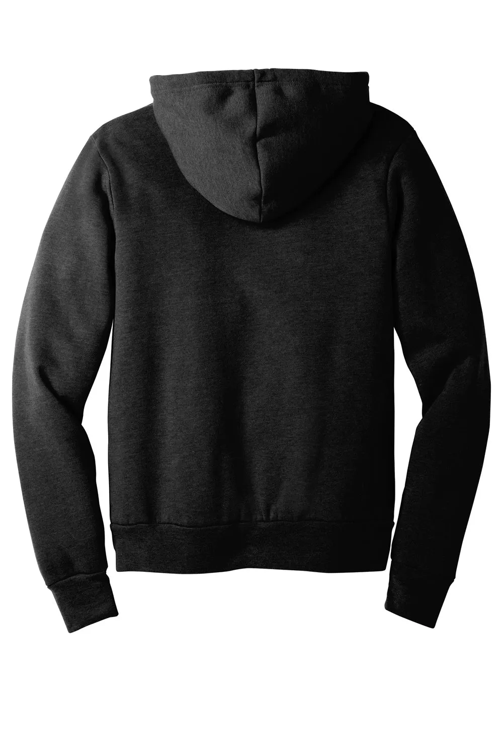 Bella   Canvas Mens Sponge Fleece Hooded Sweatshirt Hoodie w/ Pouch Pocket - Heather Black