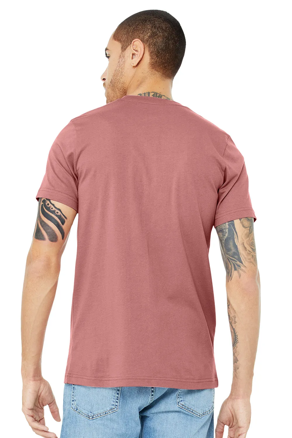 Bella   Canvas Mens USA Made Jersey Short Sleeve Crewneck T-Shirt - Mauve