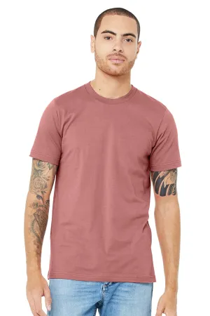 Bella   Canvas Mens USA Made Jersey Short Sleeve Crewneck T-Shirt - Mauve
