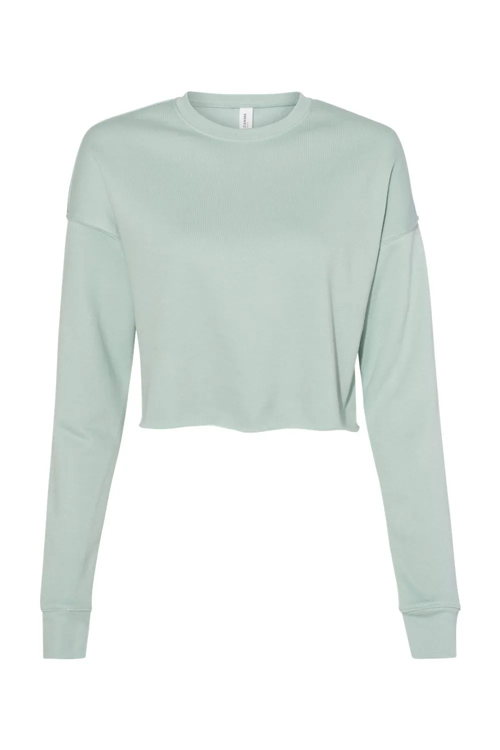 Bella   Canvas Womens Cropped Fleece Crewneck Sweatshirt - Dusty Blue