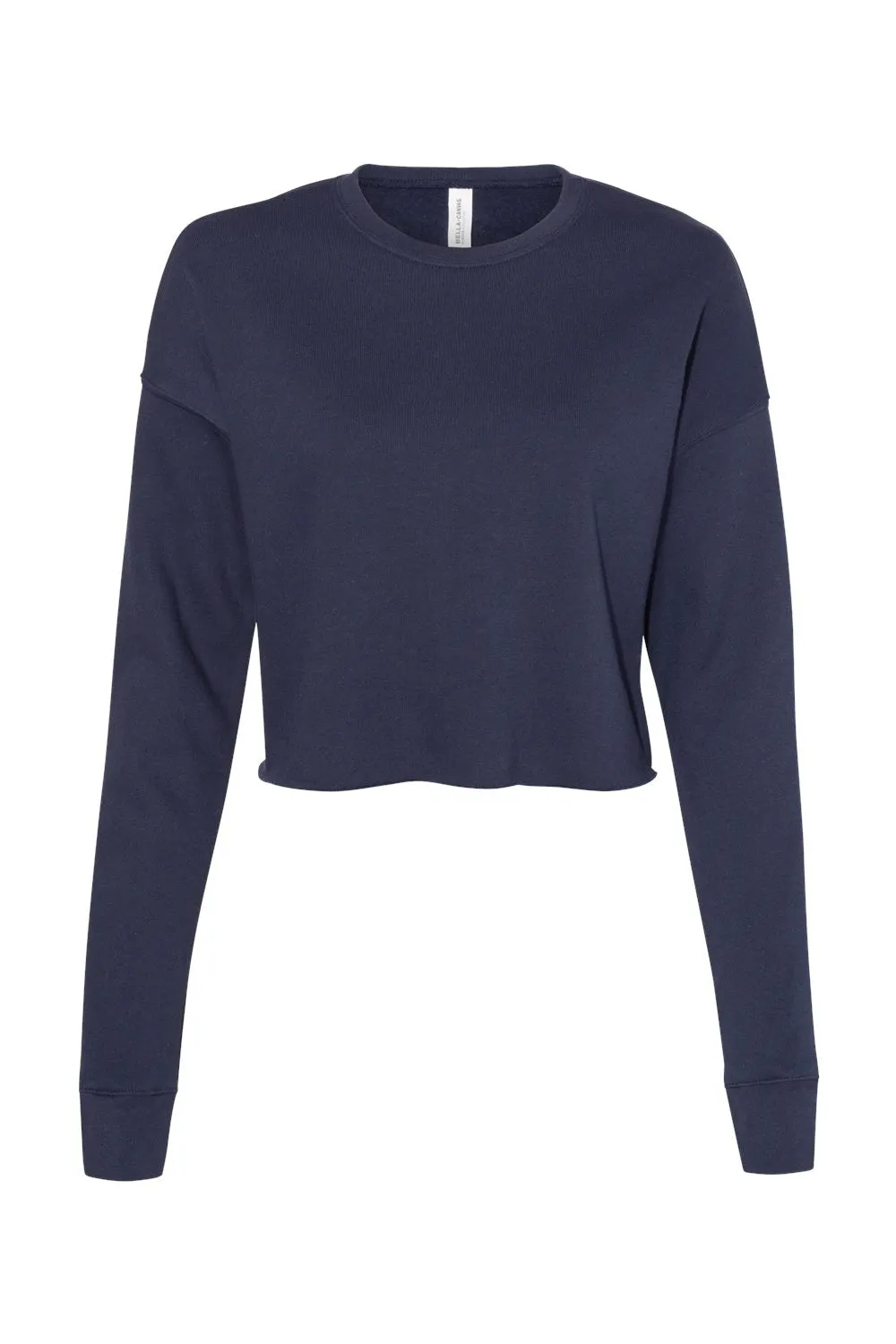 Bella   Canvas Womens Cropped Fleece Crewneck Sweatshirt - Navy Blue
