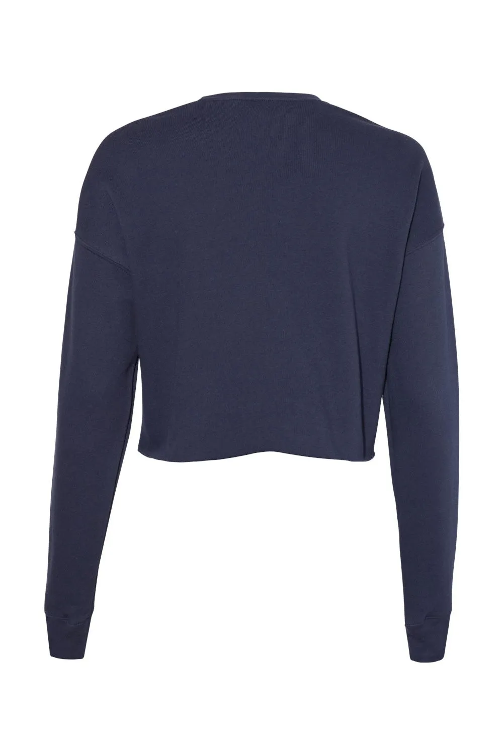 Bella   Canvas Womens Cropped Fleece Crewneck Sweatshirt - Navy Blue