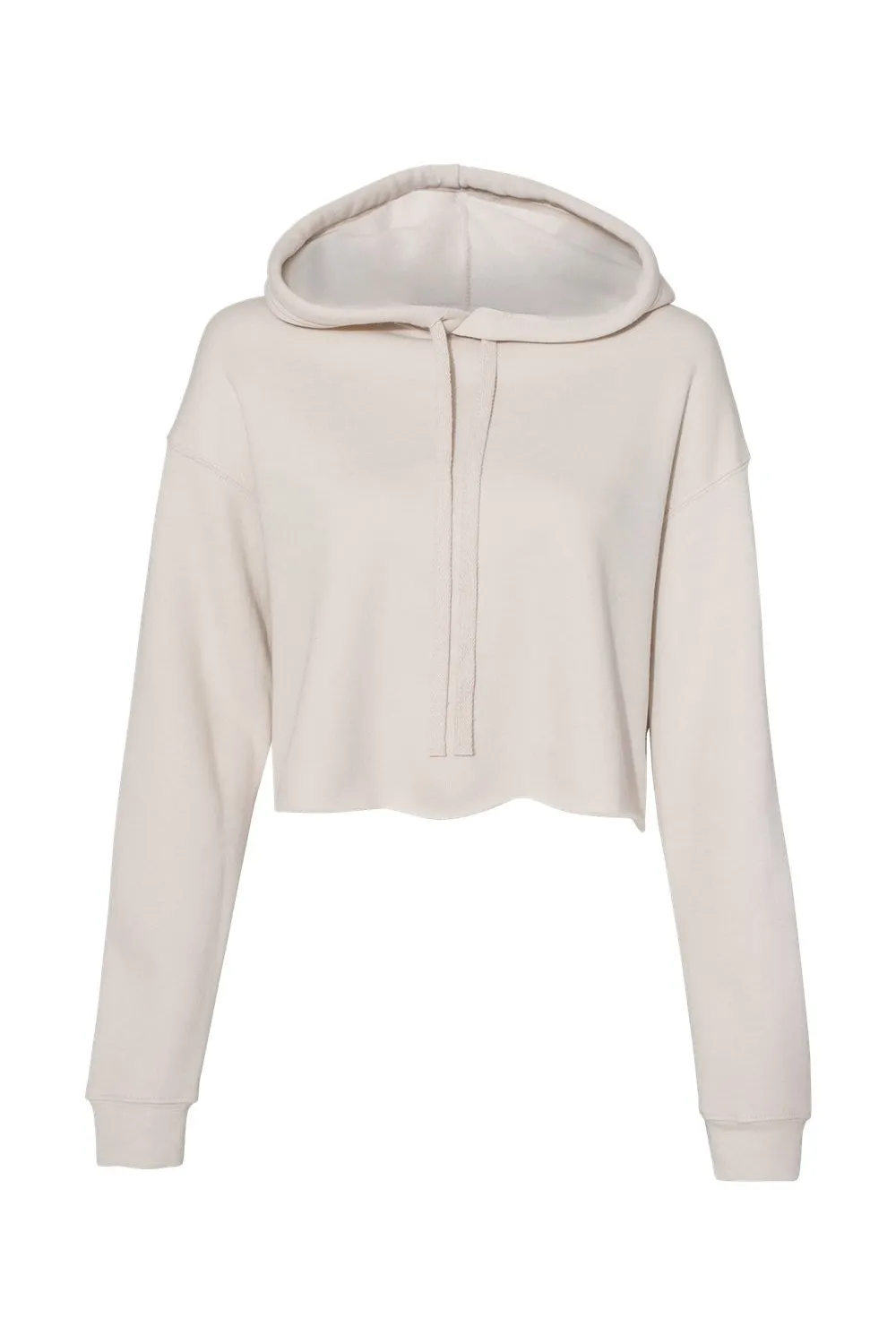 Bella   Canvas Womens Cropped Fleece Hooded Sweatshirt Hoodie - Heather Dust
