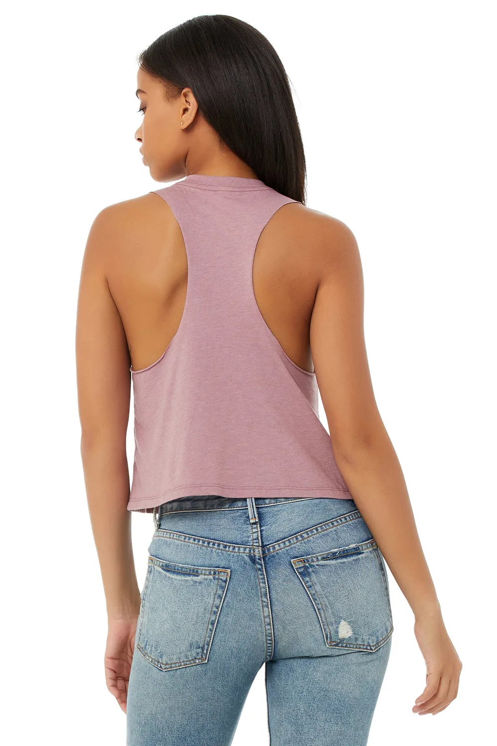 Bella   Canvas Womens Cropped Tank Top - Heather Orchid