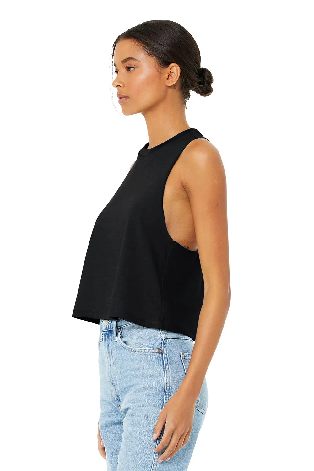 Bella   Canvas Womens Cropped Tank Top - Solid Black