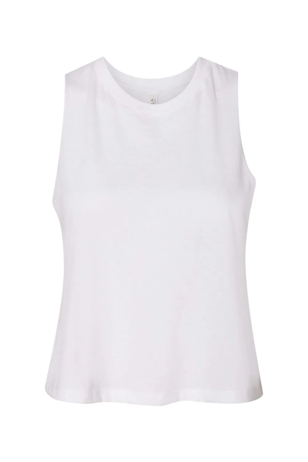 Bella   Canvas Womens Cropped Tank Top - Solid White