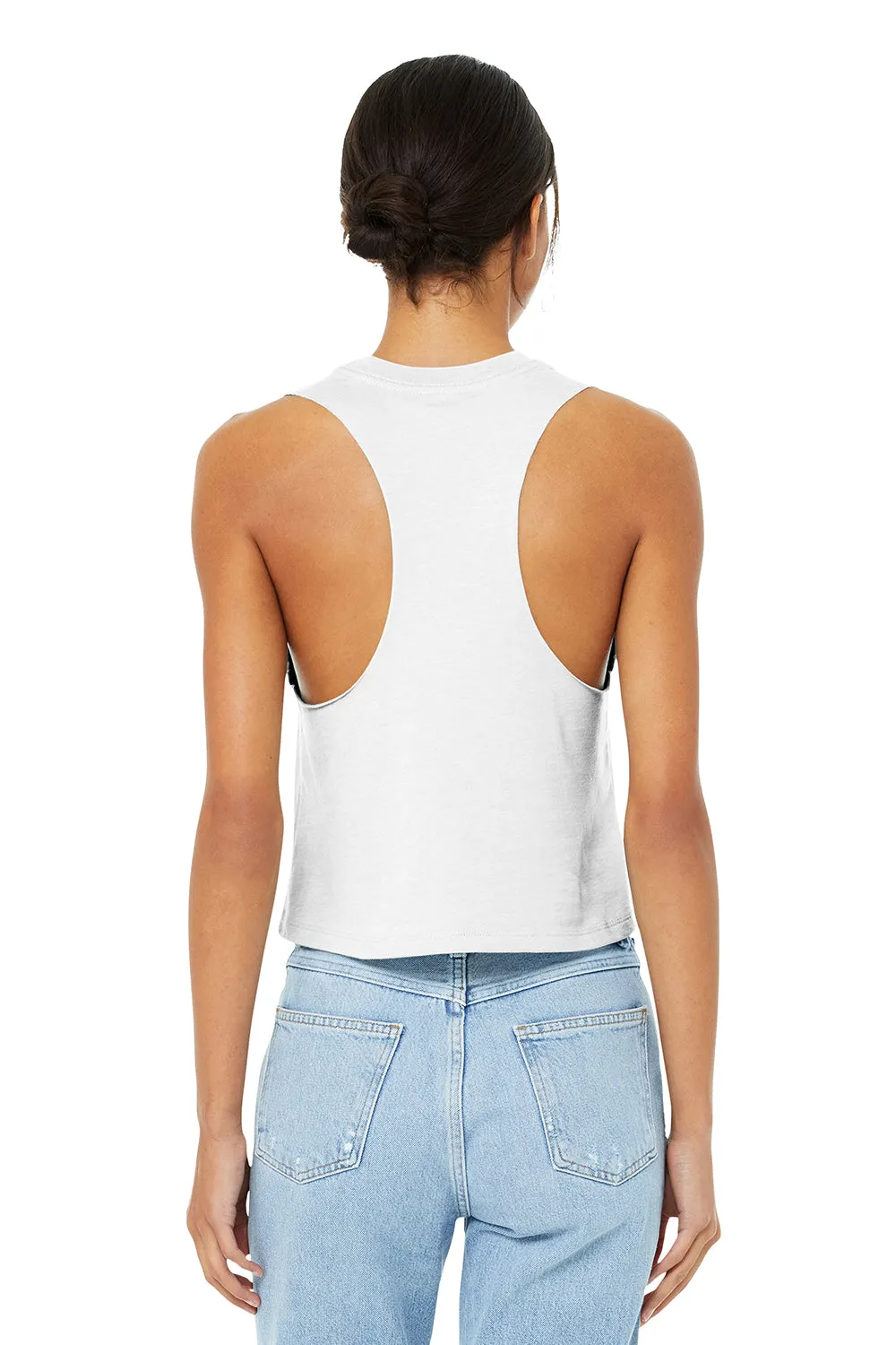 Bella   Canvas Womens Cropped Tank Top - Solid White