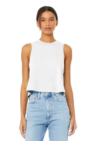 Bella   Canvas Womens Cropped Tank Top - Solid White