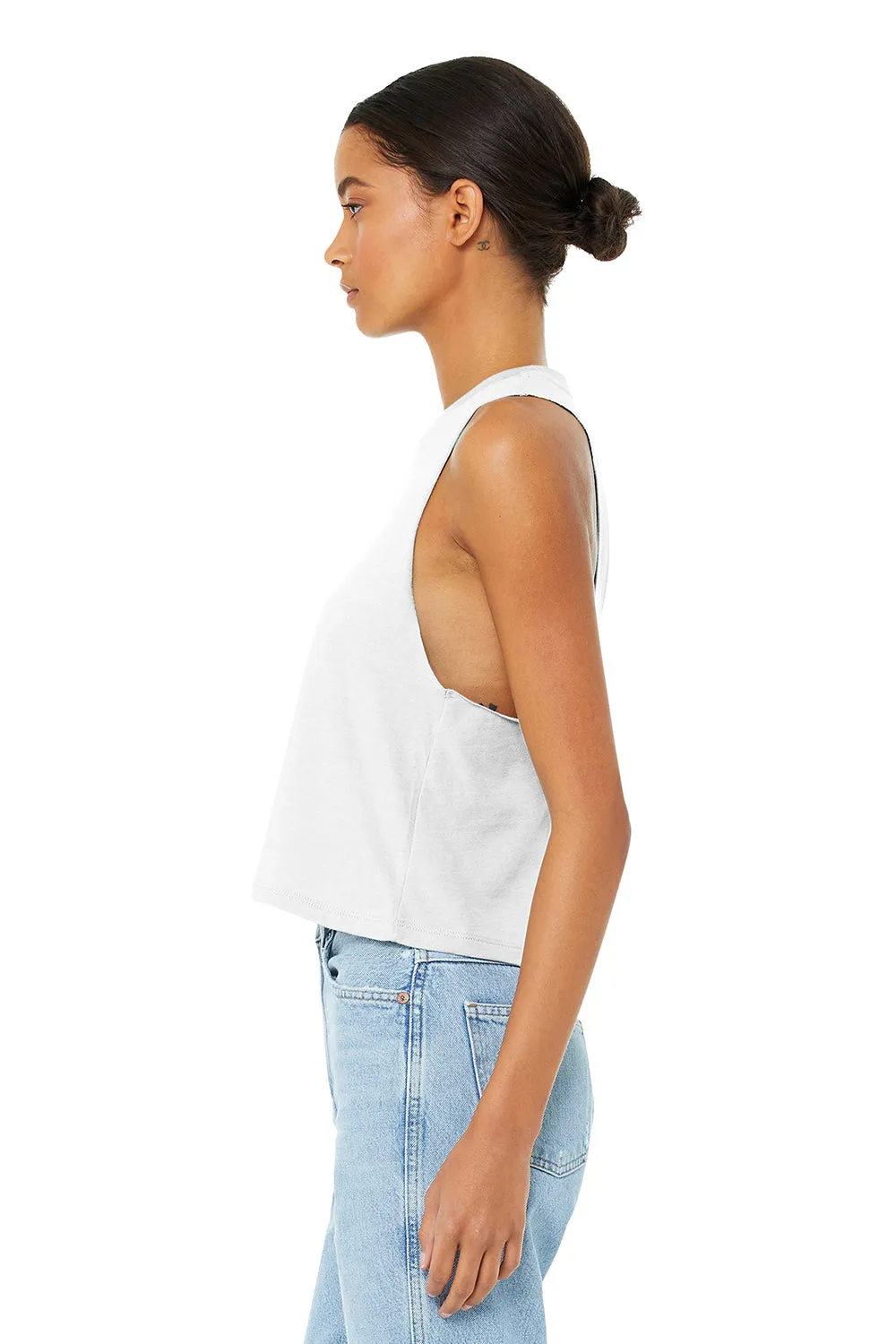 Bella   Canvas Womens Cropped Tank Top - Solid White