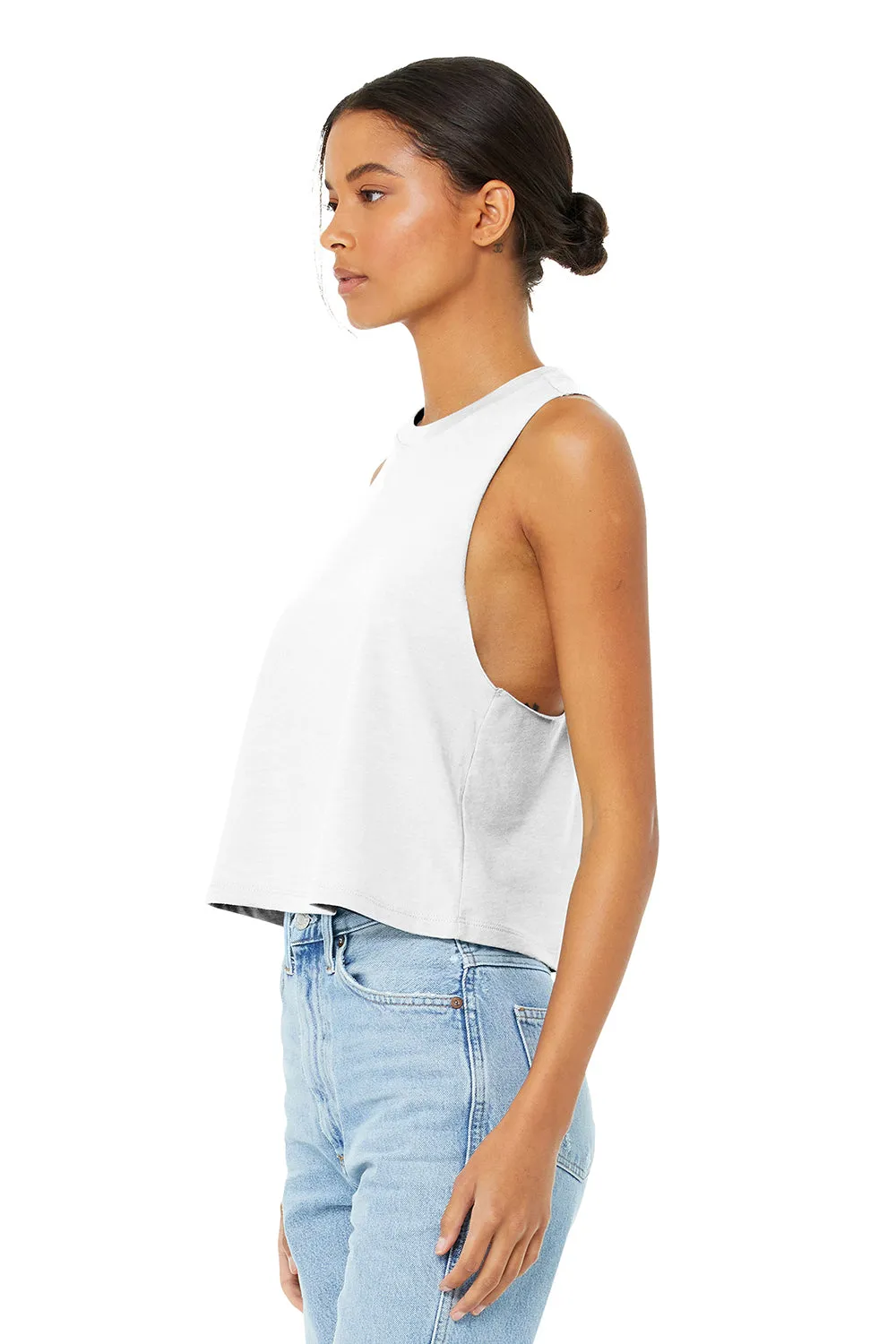 Bella   Canvas Womens Cropped Tank Top - Solid White