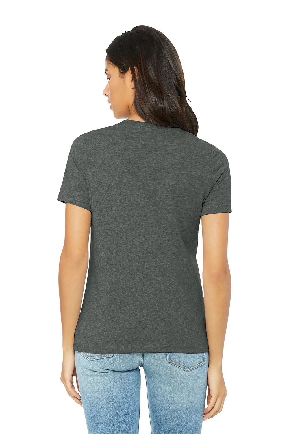 Bella   Canvas Womens CVC Short Sleeve Crewneck T-Shirt - Heather Deep Grey