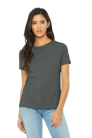 Bella   Canvas Womens CVC Short Sleeve Crewneck T-Shirt - Heather Deep Grey