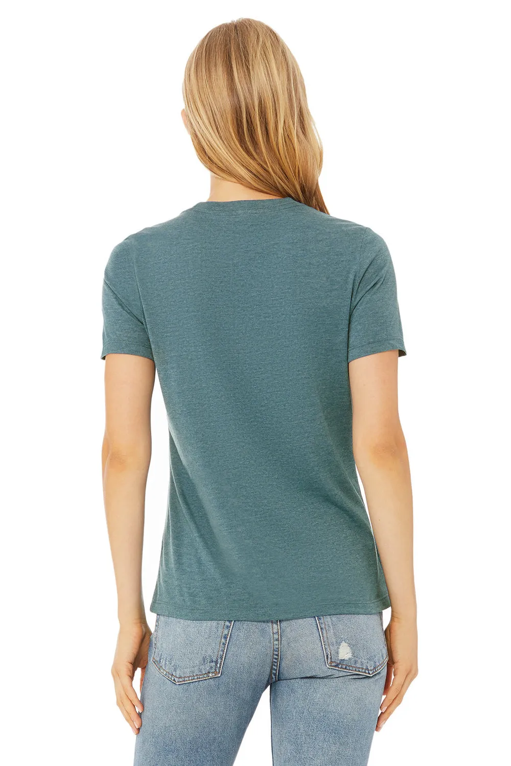 Bella   Canvas Womens CVC Short Sleeve Crewneck T-Shirt - Heather Deep Teal