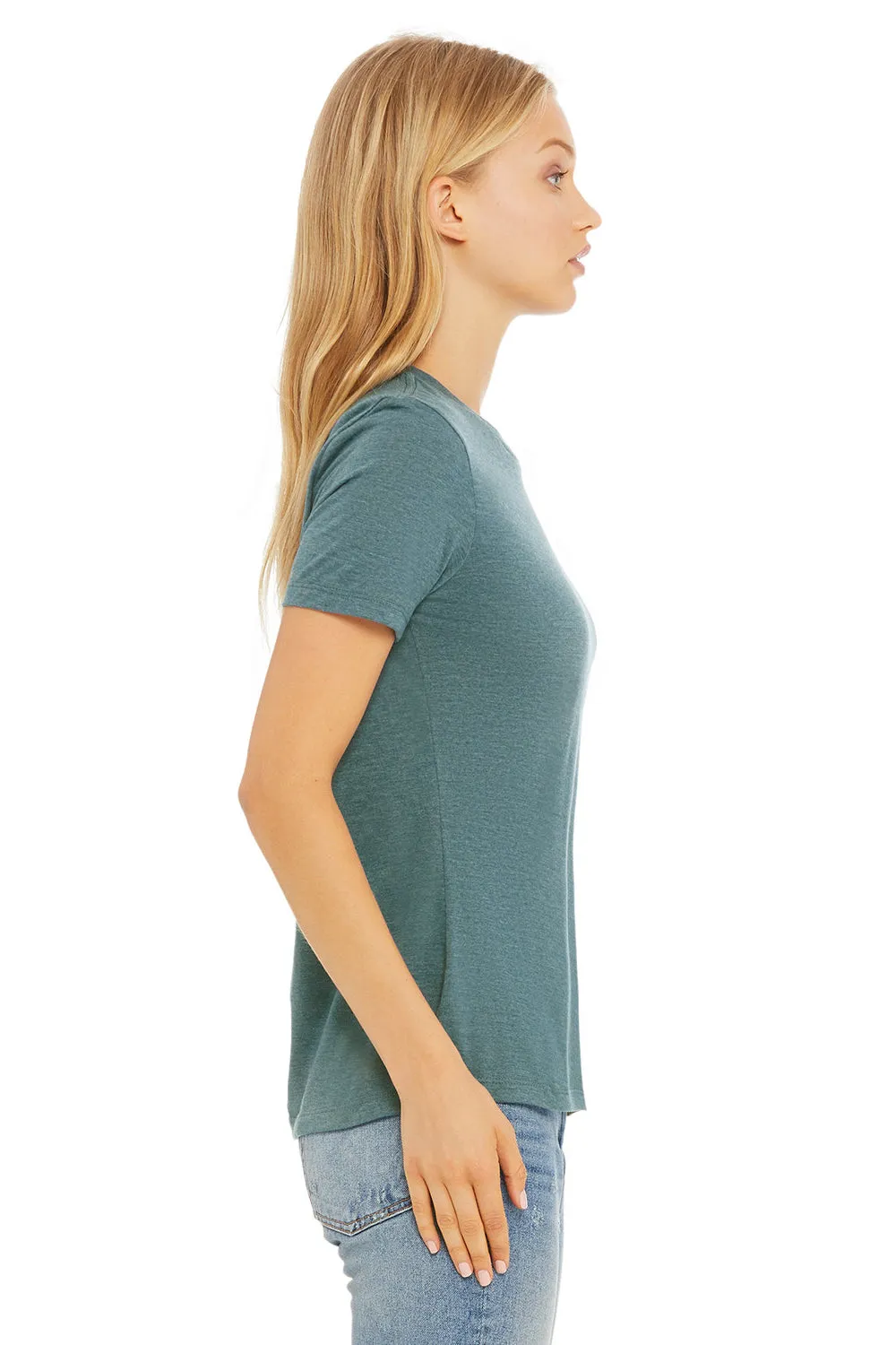 Bella   Canvas Womens CVC Short Sleeve Crewneck T-Shirt - Heather Deep Teal