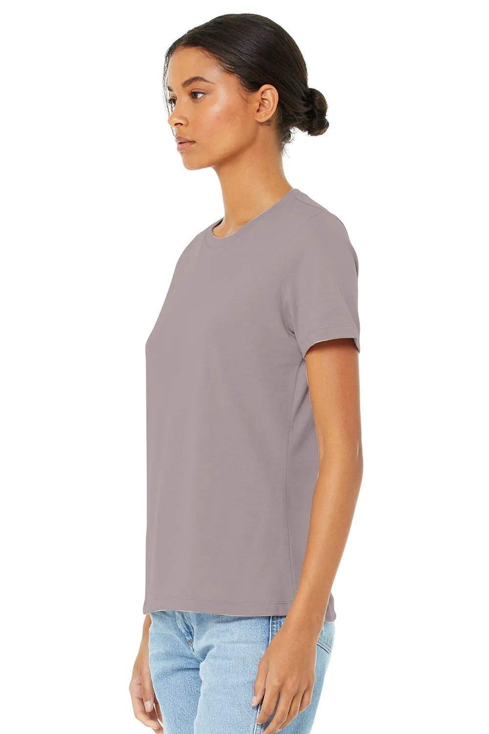 Bella   Canvas Womens CVC Short Sleeve Crewneck T-Shirt - Heather Pink Gravel