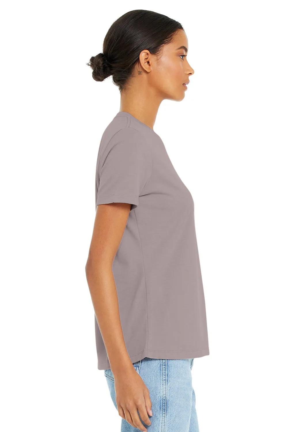 Bella   Canvas Womens CVC Short Sleeve Crewneck T-Shirt - Heather Pink Gravel