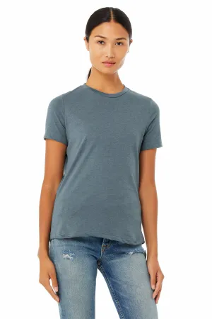 Bella   Canvas Womens CVC Short Sleeve Crewneck T-Shirt - Heather Slate Blue