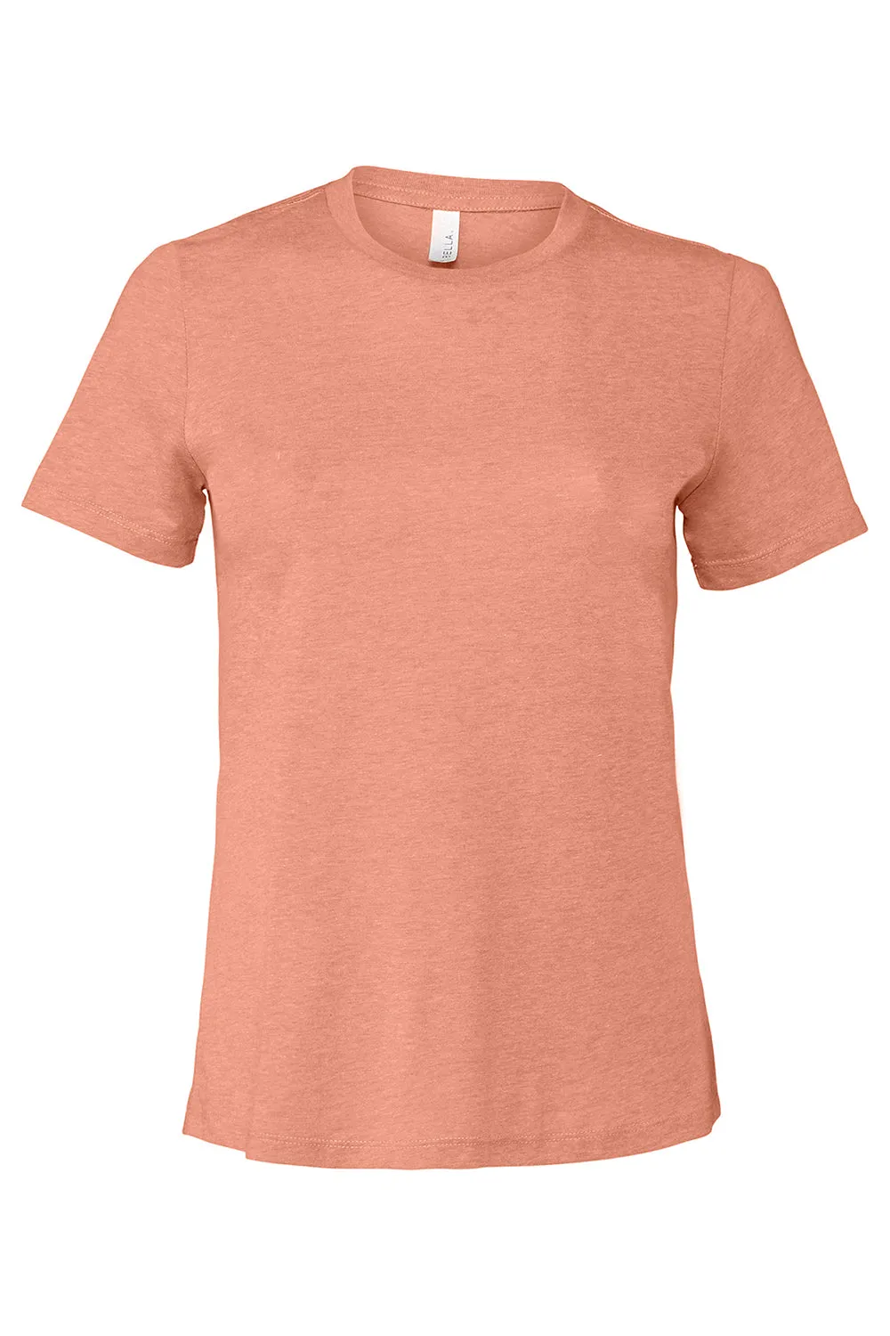 Bella   Canvas Womens CVC Short Sleeve Crewneck T-Shirt - Heather Sunset Orange