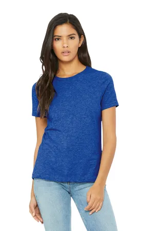 Bella   Canvas Womens CVC Short Sleeve Crewneck T-Shirt - Heather True Royal Blue