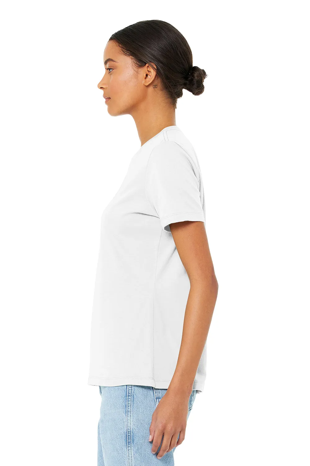 Bella   Canvas Womens CVC Short Sleeve Crewneck T-Shirt - Solid White