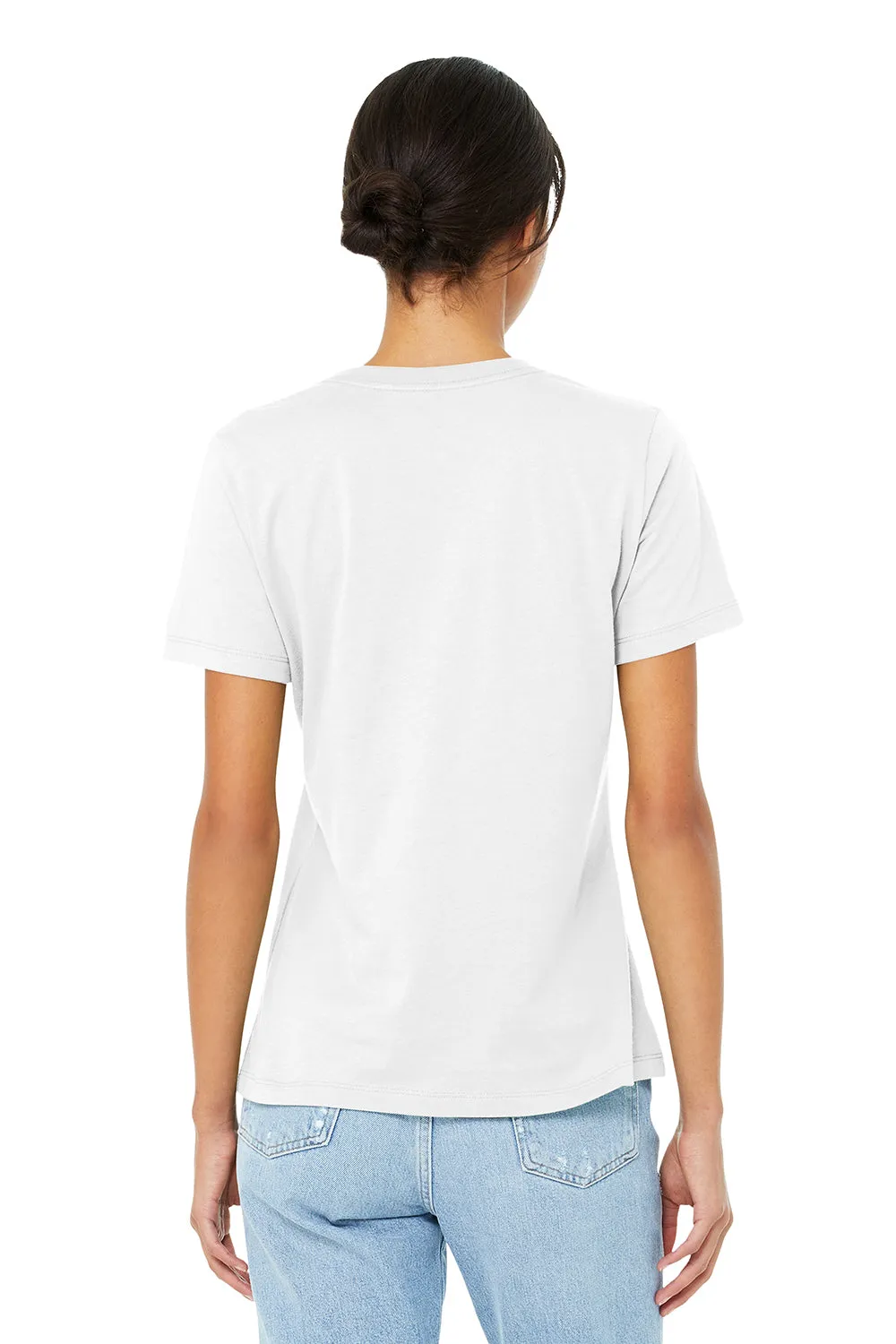 Bella   Canvas Womens CVC Short Sleeve Crewneck T-Shirt - Solid White