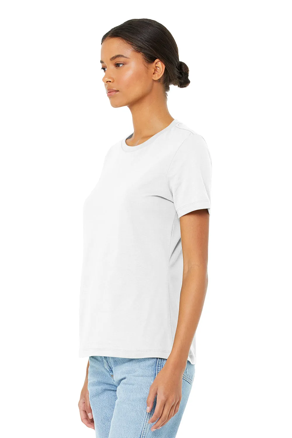 Bella   Canvas Womens CVC Short Sleeve Crewneck T-Shirt - Solid White