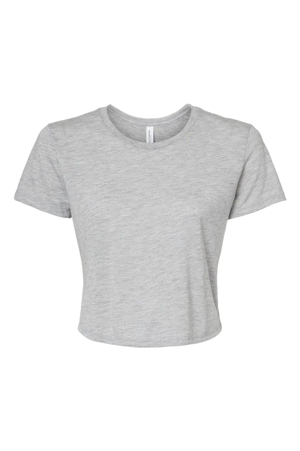 Bella   Canvas Womens Flowy Cropped Short Sleeve Crewneck T-Shirt - Heather Grey