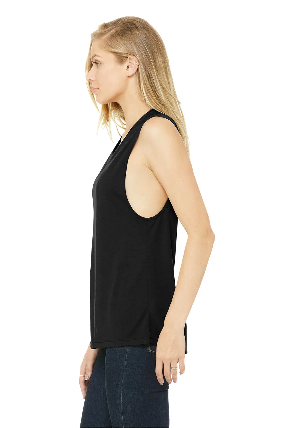 Bella   Canvas Womens Flowy Muscle Tank Top - Black