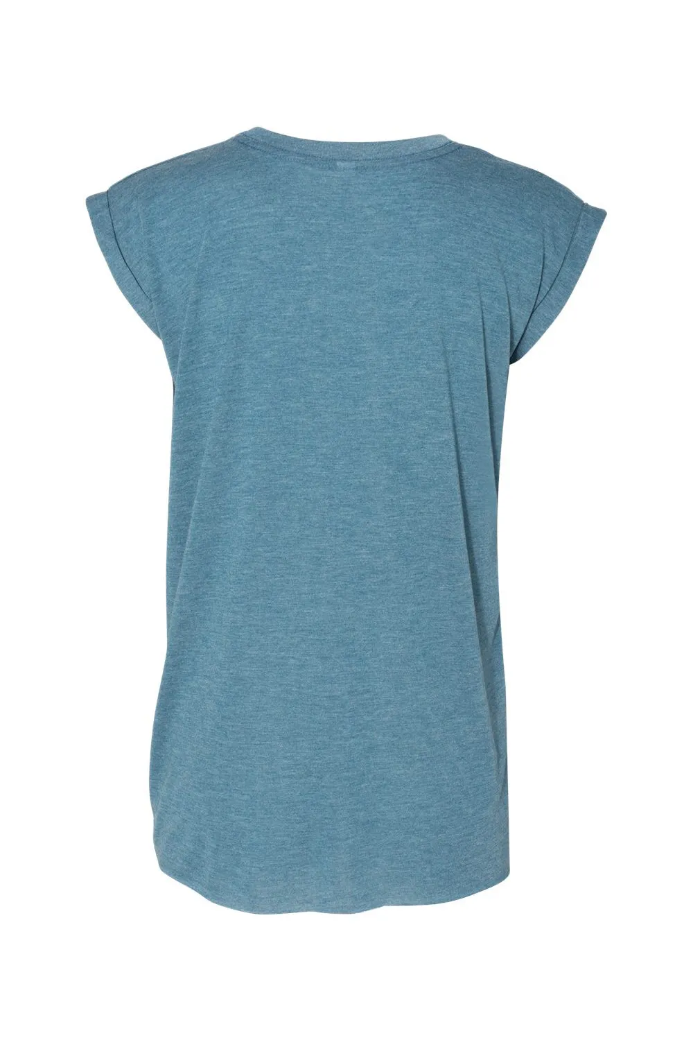 Bella   Canvas Womens Flowy Muscle Tank Top - Heather Deep Teal Blue - Closeout