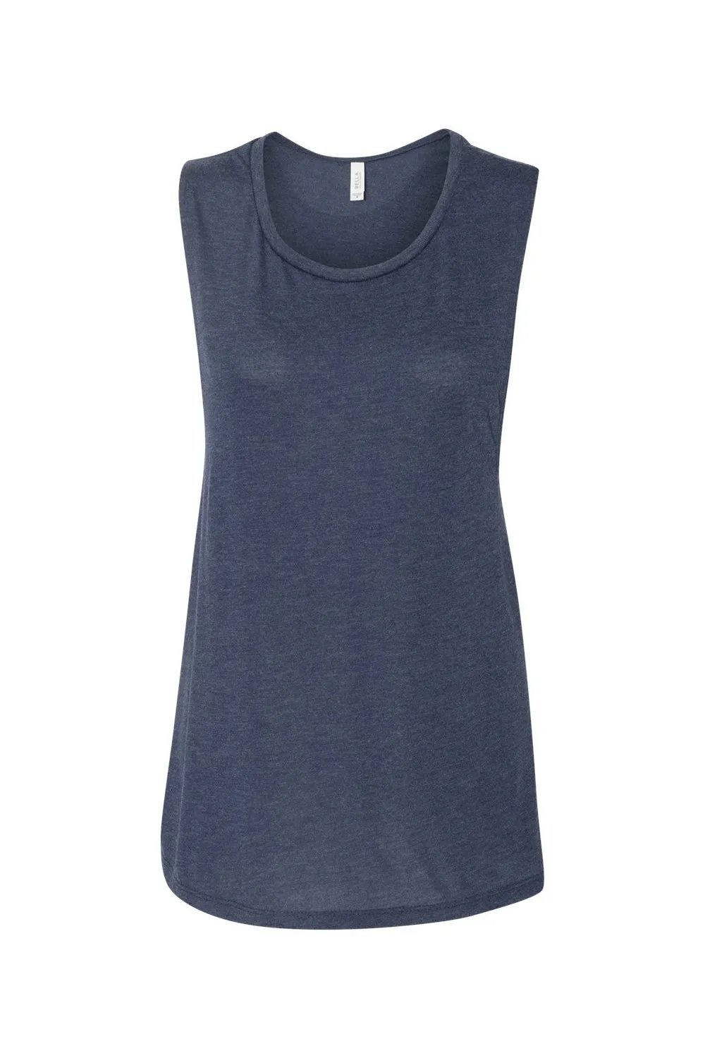 Bella   Canvas Womens Flowy Muscle Tank Top - Heather Navy Blue - Closeout