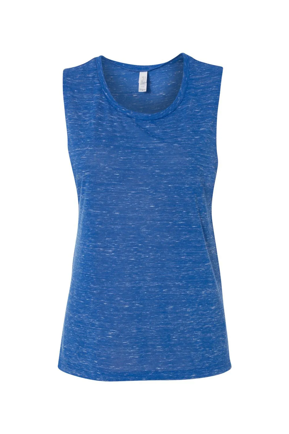 Bella   Canvas Womens Flowy Muscle Tank Top - True Royal Blue Marble - Closeout