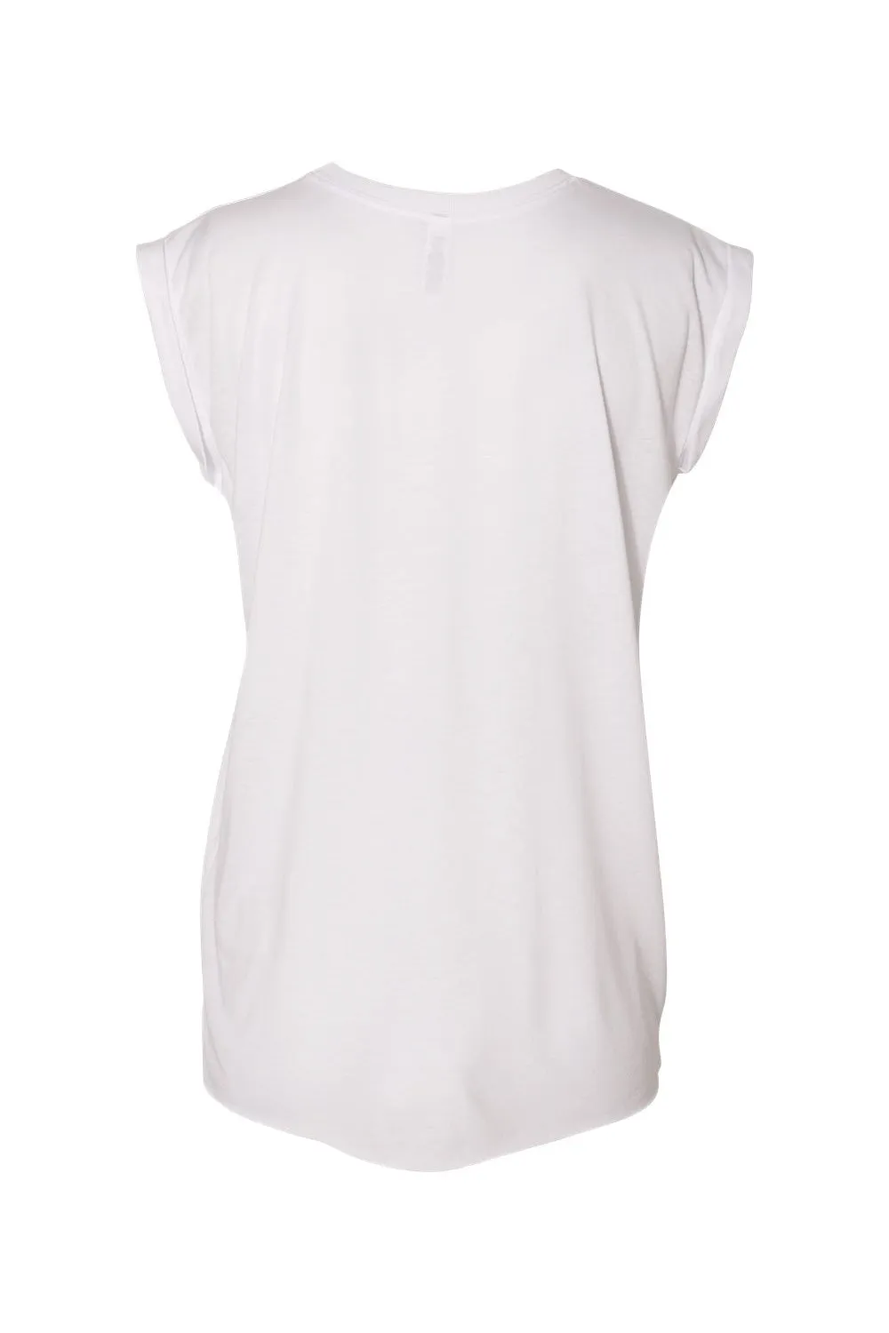 Bella   Canvas Womens Flowy Muscle Tank Top - White - Closeout