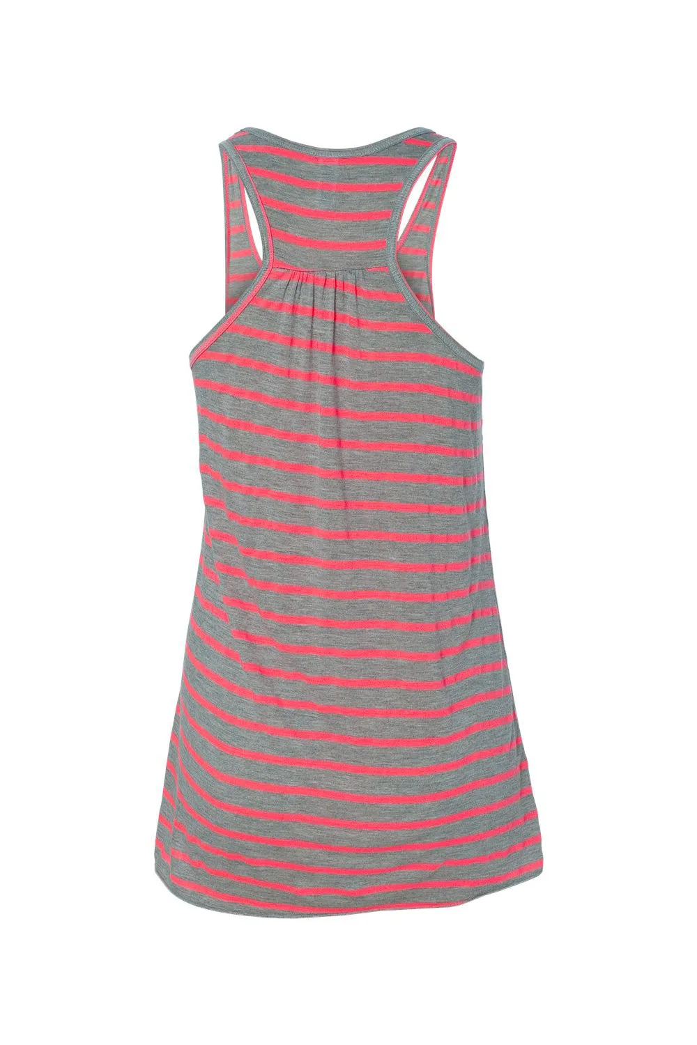 Bella   Canvas Womens Flowy Tank Top - Heather Grey/Neon Pink