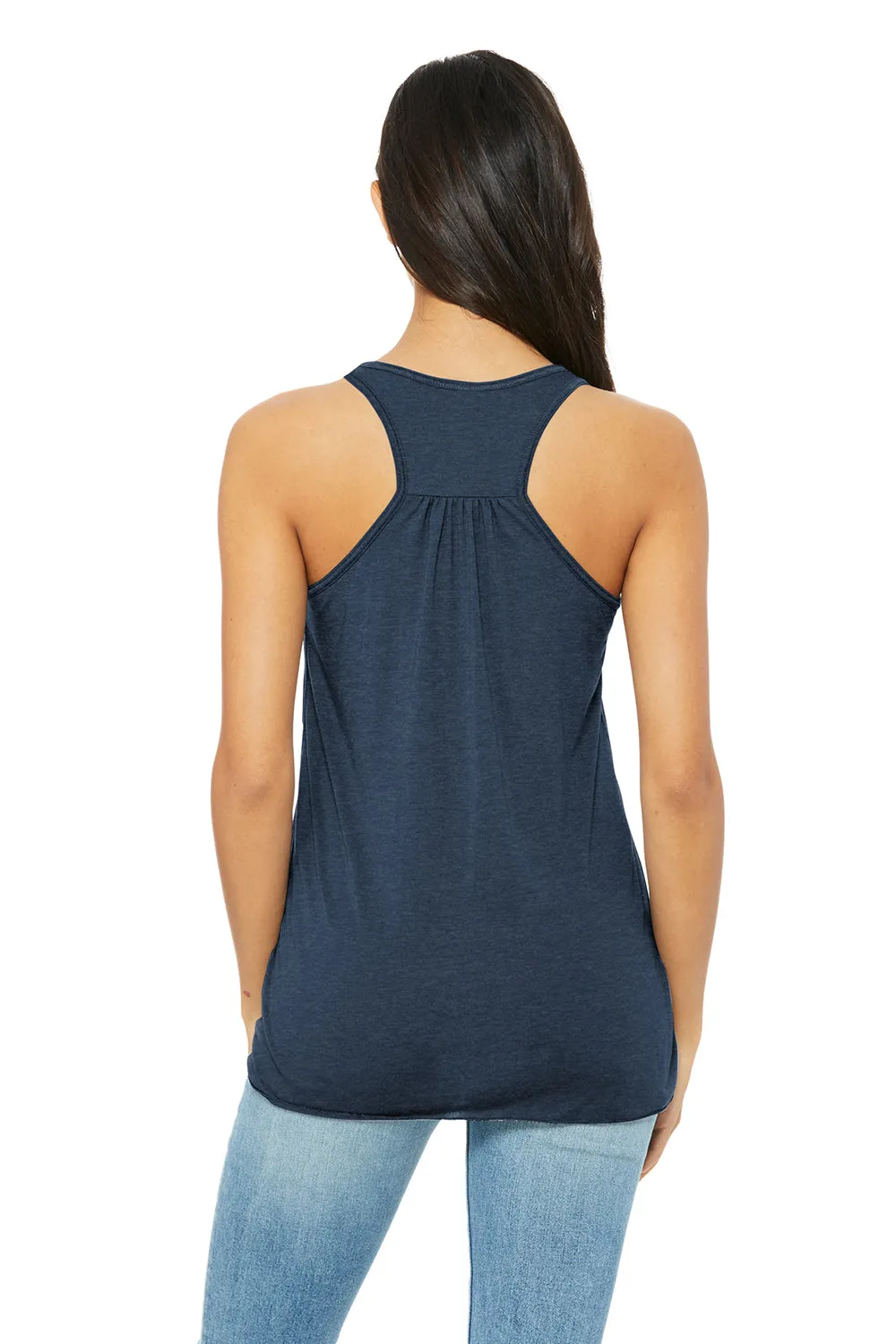 Bella   Canvas Womens Flowy Tank Top - Heather Navy Blue - Closeout