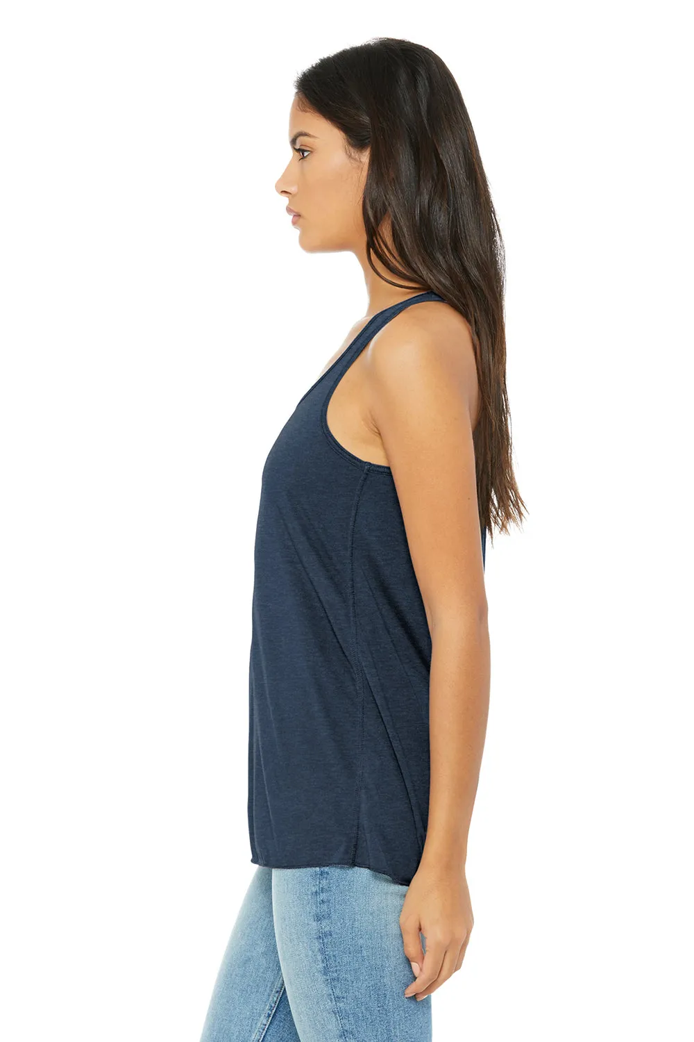 Bella   Canvas Womens Flowy Tank Top - Heather Navy Blue - Closeout