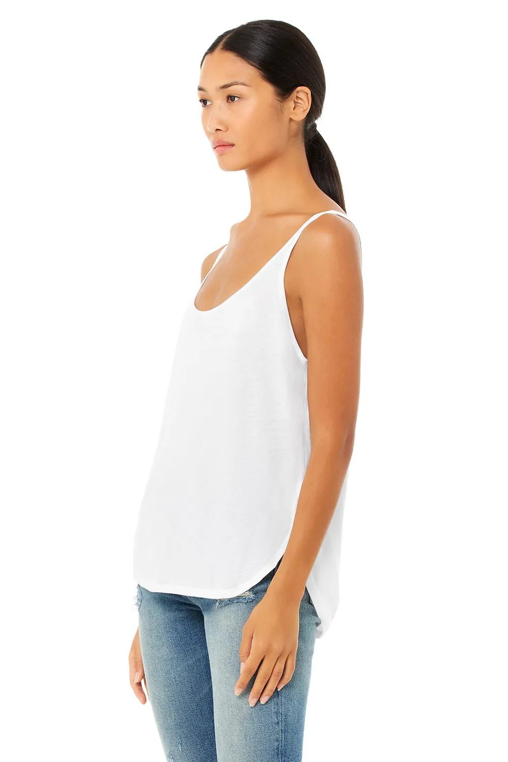 Bella   Canvas Womens Flowy Tank Top - White